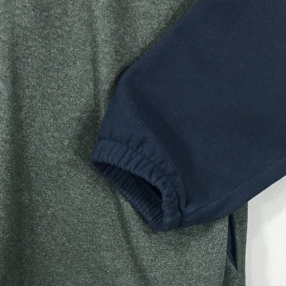 Sonoma Sport Sweatshirt Mens Large Gray & Navy Fleece Pullover 1/4 Zipper Pocket - Picture 11 of 14